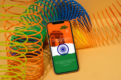 Happy Republic Day!! branding design graphic design india indian flag mobile design mobile screen republic day ui user interface design