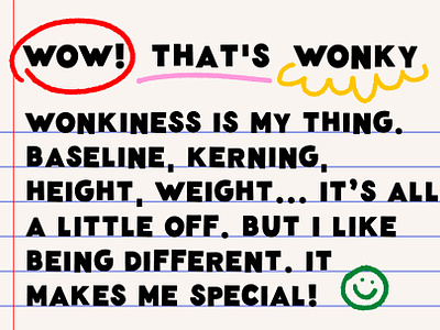 Wonky Font! A Clean & Blocky Font