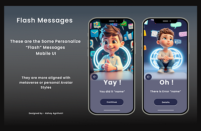Mobile Flash Messages UI. 3d branding design flashmessagesui inspiration logo mobile apps mobileui ui