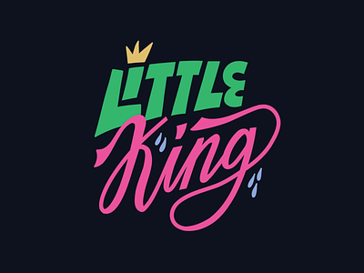 Little King design doodle font illustration lettering little king typography vector