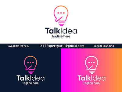 Collection of chat bubble logo design with light bulb graphic 3d animation branding graphic design light bulb logo design logo motion graphics