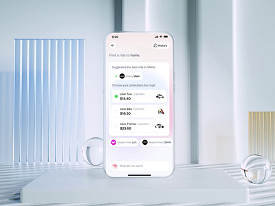 Book A Ride Uber UI For Muse AI ai assistance ai tools animation app booking app future of transportation mobile mobile app muse ai ride booking ride booking app ride hailing ride sharing app rider app riding app smart ride tech innovation transportation app uber uber ui