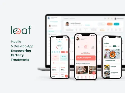 Mobile & desktop app empowering fertility treatments app desktop app fertility mobile app ui
