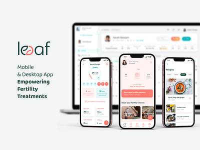 Mobile & desktop app empowering fertility treatments app desktop app fertility mobile app ui