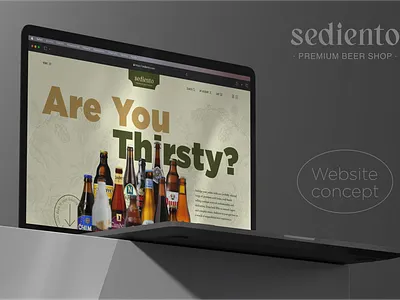 Sediento Hero mockup beer concept hero mockup ui web webdesign website