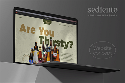 Sediento Hero mockup beer concept hero mockup ui web webdesign website