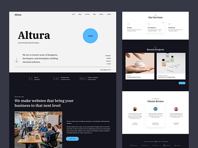 Altura - Agency Website Template agency clean design hero landing ui ux webflow website