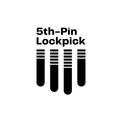 Lockpick Logo branding design lock lockpick logo pin