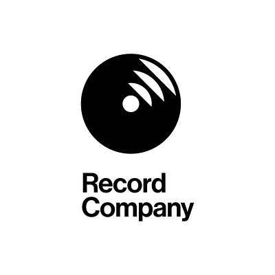Record Company Logo branding design identity logo music record spin vinly