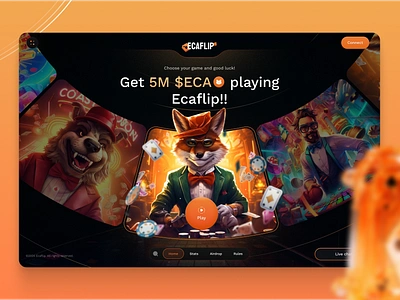 Online Casino Homepage Design 3d mascot betting casino casino experience casino game dice fox gambling game game illustration games gamification homepage illustration landing page online casino spin ui ux wheel of fortune