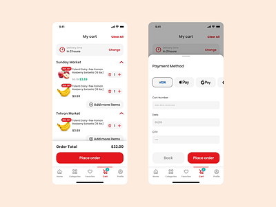 Grocery delivery mobile app mobile app product design ui ux