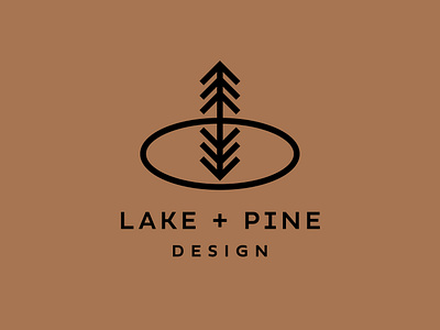 Lake+Pine Design branding concept design graphic design identity lake logo mark minimal simple symbol