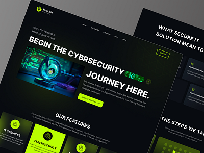 INOX-BIT Cybersecurity Landing Page. 3d animation branding contrast cybersecurity design graphic design landing page logo motion graphics secure template ui ux web design