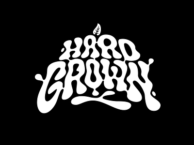 Hard Grown calligraphy design font lettering logo logotype typography vector