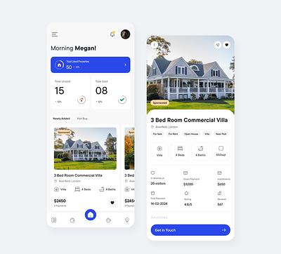 Roomy Property App buy home mobile app property app property finder property ux real estate app rent a house rent property