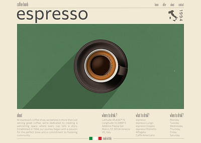 Coffee Shop Hero website branding graphic design ui webdesign website
