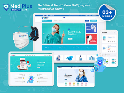 MediPlus – Medical Equipment Store – Mega eCommerce Theme design drug ecommerce health illustration medicine mediplus mega store opencart prestashop shopify template templatetrip theme woocommerce wordpress