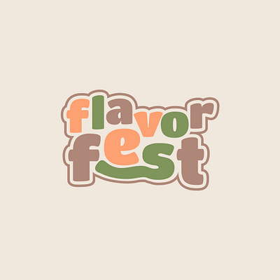 Flavor Fest brand identity branding food festival graphic design logo design poster design wristband