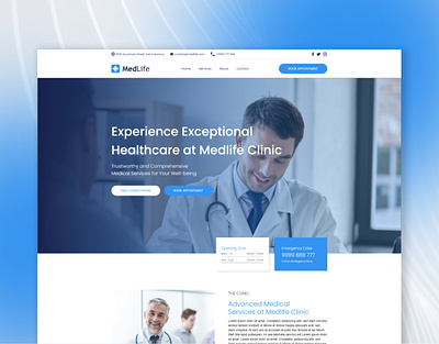 Med life graphic design healthcare website home page landing page medical website ui uiux design web design webdesign website design website home page