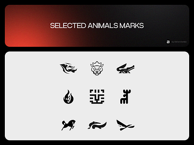 Selected Animals Marks animation bento bento cards bento grid brand branding design graphic design identity logo logo animation logodesign logofolio mark minimalist logo modern logo vector