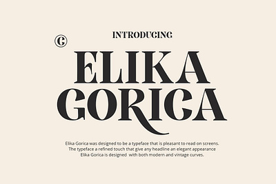 Elika Gorica Display Font display font display product display type font typeface serif bold serif display serif font serif typeface