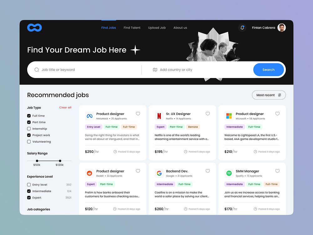 Job Search Platform: animation by Ronas IT | UI/UX Team on Dribbble