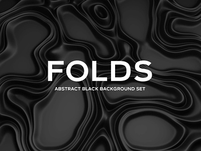 Folds - Abstract Black Backgrounds 3d 3d rendering abstract background black black background elegant fold folds illustration liquid luxury material minimalist surface texture wallpaper wave wavy