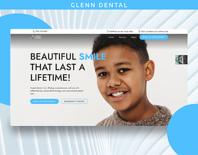 Glenn Dental branding dental website design design devwarriorr graphic design healthcare website design ui uiux uiux design web design webdesign