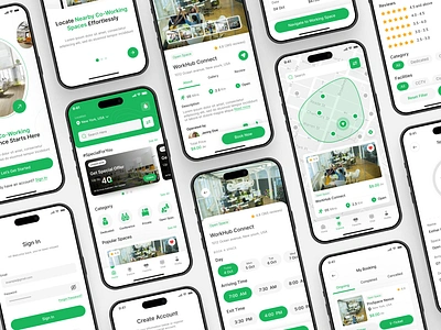 Coworking Space App UIUX Design | App UI Design | App Design android app app design app developer app ui coworking space coworking space app design figma hire ui ux designer insightlancer ios ui ui design uiux uiux design user experience user interface ux