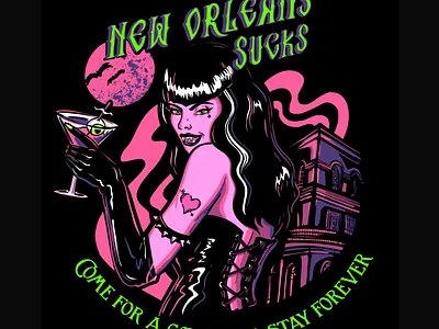 Halloween Pin up sexy Vampire design for Dirty Coast T-shirts cocktails erotic design gothic illustration gothic merchandise design graphic t shirt halloween martini morticia illustration pin up sexy t shirt design tee design tee designer vampire vampire illustration