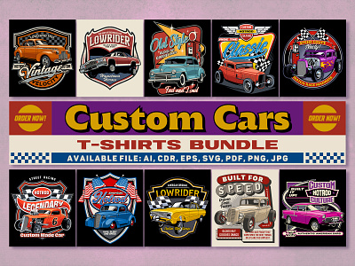 Best custom cars t-shirts bundle automotive bundle car bundle car tshirt bundle custom car hotrod hotrod bundle hotrod tshirt lowrider lowrider bundle lowrider tshirt muscle car muscle car bundle muscle car tshirt tshirt bundle vehicle bundle