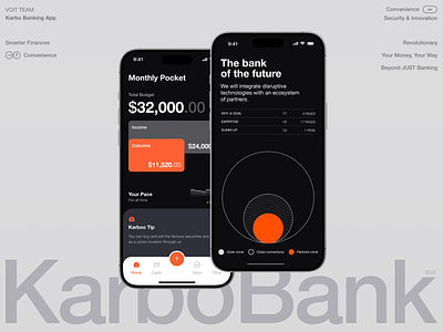 Kargo Bank Home page banking dark design minimal mobile ui ui ux visual voit team web
