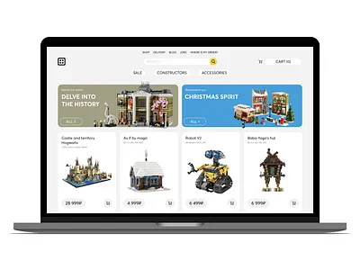 design cubes/lego shop brand constructors design lego site ui