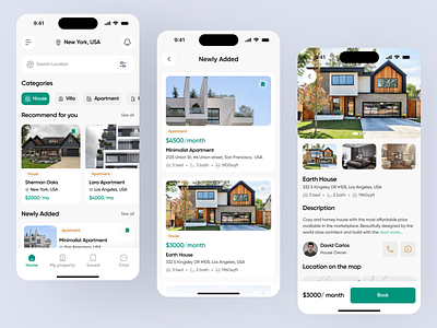 Mobile App Design - Real State apartment apartment booking app design booking app home rent house booking mobile app mobile app design mobile app ui property app property app design real state agency real state app real state app design rental app ui ui design ux ux design visual design