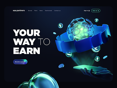 Kas Partners 3d design gambling graphic design ui ux