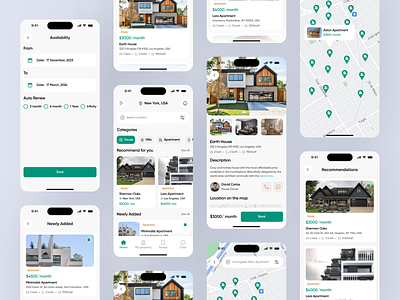 Mobile App Design - Real State apartment apartment booking app design booking app h house bookig mobile app mobile app design mobile app ui property app property app design real state agency real state app real state app design rental app ui ui design ux ux design visual design