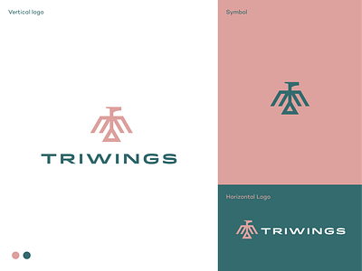 Triwings logo animal banking bird blockchain branding clean crypto finance fintech logo logodesign logodesigner luxury mark minimal money startup triangle web3 wings
