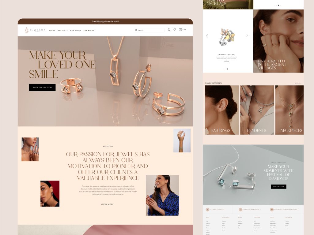 Jewellery-Landing page design by Kiran Kumar on Dribbble