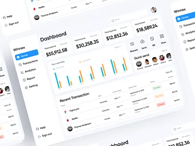 Dashboard - Banking App banking banking app banking dashboard dashboard dashboard website desktop digital banking app digital bankling finance money online banking statistic ui ui design ux ux design visual design wallet web app website