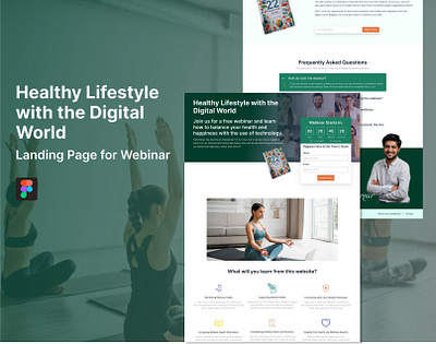 Landing Page for Webinar case study design digital world figma health healthy lifestyle landing page ui uiux webinar