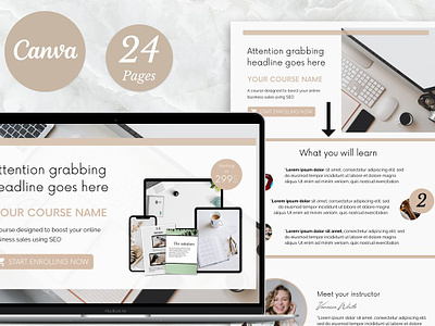 Canva Landing Page Template canva landing page canva landing page template canva lead magnet coach landing pag course slides course template landing landing page landing page template landing pages sales page sales page template