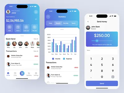 Mobile App Design - Mobile Banking app design banking banking app banking app design digital banking finance mobile mobile app mobile app design mobile bank mobile banking app money money management online banking app ui ui design ux ux design visual design wallet