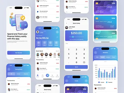 Mobile App Design - Mobile Banking app design banking banking app banking app design digital banking finance mobile mobile app mobile app design mobile bank mobile banking app money money management online banking app ui ui design ux ux design visual design wallet