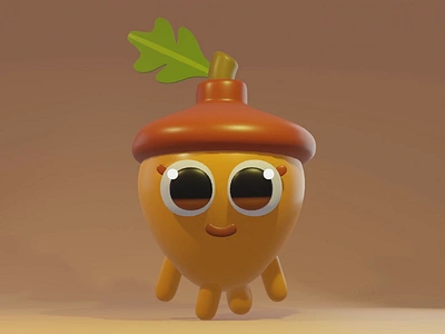 Cute Acorn 3d 3danimation acorn3d animation animationblender blender3d blenderanimation characteranimation cute3d motion graphics render3d