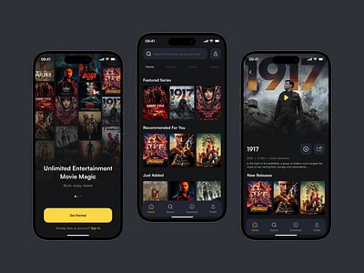 Movie Streaming App 2024 design inspiration best designs on dribbble cinema figma design film for you kmphitech latest app design mobile mobile design movie app movie streaming app movie ticket booking app new design trend premium quality design trending design typography ui user interface design ux