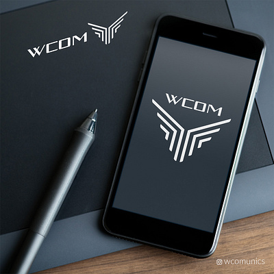 Logo WCOM - wellcomunics branding figma graphic design logo photoshop prototype ui uidesign
