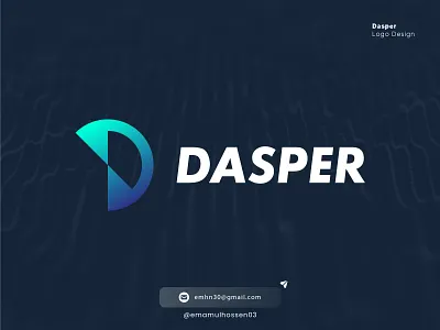 Dasper | Ai Web3 Cryptocurrency Logo design airdrop app blockchain brand identity branding crypto cryptocurrency d letter dasper finance fintech logo logo design tech ui web3 website