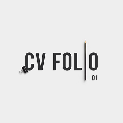 Clean and modern Resume portfolio or cv branding graphic design profile
