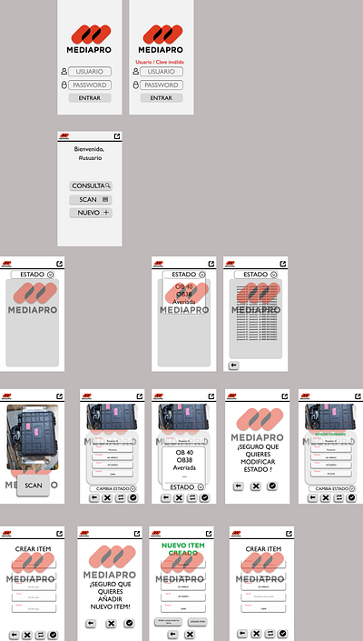 App Equipos, Mi primer prototipo y App animation prototype ui