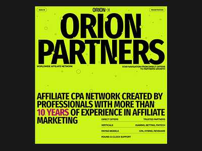 Orion Partners Screens agency bold branding che colours grid grid design layout marketing agency swiss swiss typography typo typography ui ux valery che vibrant web design